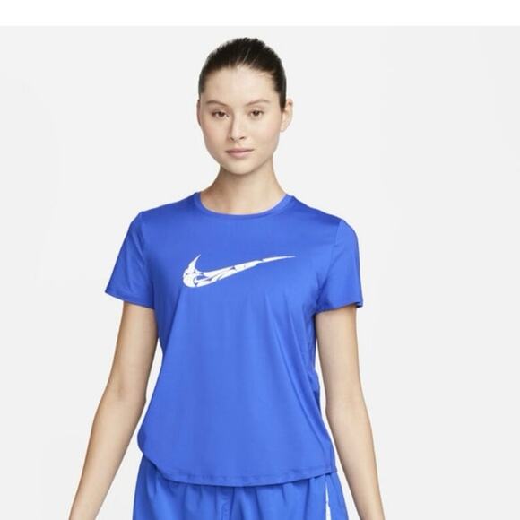 Nike Women’s Athletic Dri Fit Workout Royal Blue T-Shirt - Size Large - Picture 8 of 8